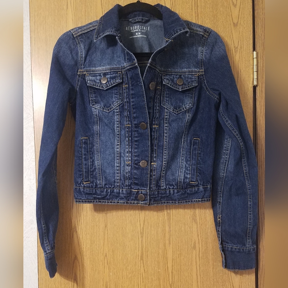 Aeropostale Blue Denim Jacket Size Medium